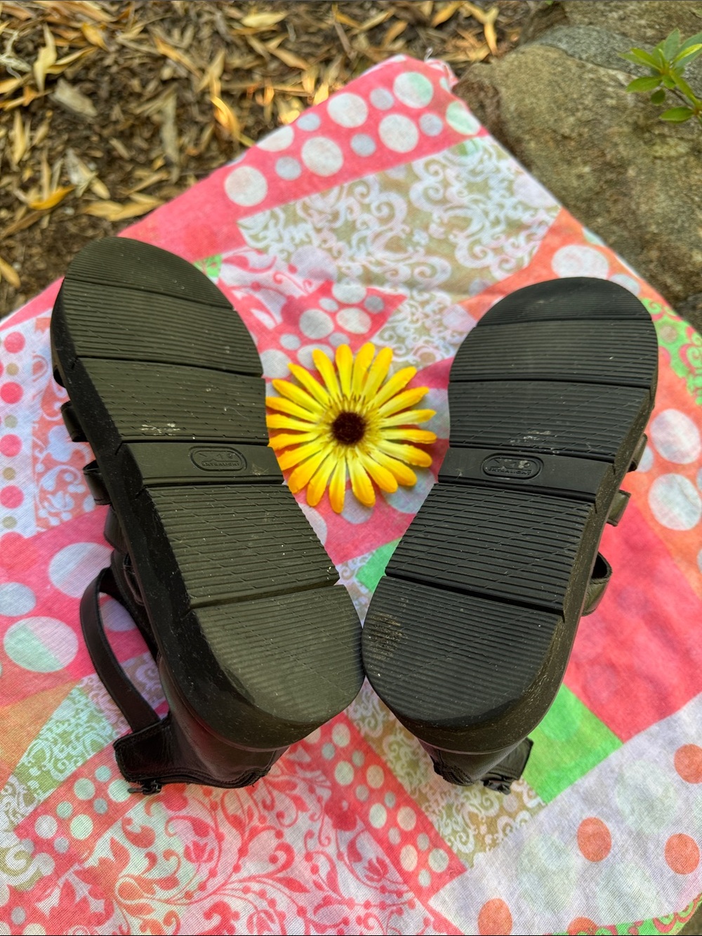 🌞 STRATEGIA; Black Leather Italian Designer Gladiator Sandals; Women’s Size 9! - Picture 9 of 15